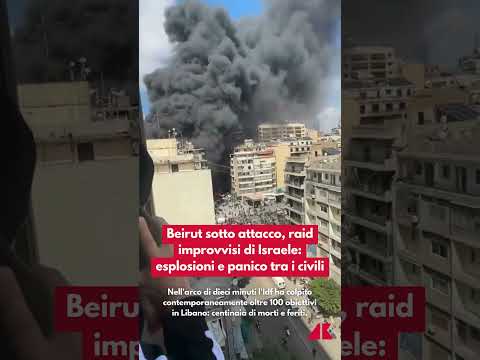 Beirut sotto attacco, raid improvvisi di Israele: esplosioni e panico tra i civili