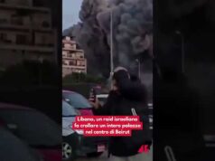 Libano, un raid israeliano fa crollare un intero palazzo nel centro di Beirut