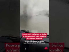 Paura per il maltempo in Sicilia: un’ambulanza è stata travolta da un’onda anomala