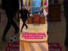 Trump, il nuovo video con l’IA: il turno della gara di palleggi con Cristiano Ronaldo