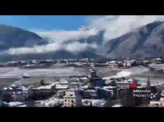 Val di Non, neve sui meleti