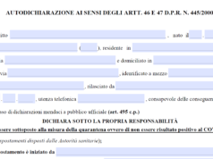 Autodichiarazione extra-regionale dal 18 Maggio, ecco il modulo autocertificazione spostamenti