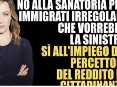 Regolarizzazione degli immigrati, Meloni: “follia ideologica”