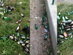 Piazza Sofia, lunedì con bottiglie e cocci ovunque