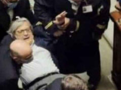 Parlamento da quarto mondo, Sgarbi portato via di peso: ‘a testa alta’