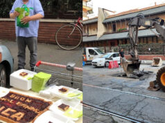 Borgata Lesna, residenti festeggiano il ‘compleanno’ della buca e finalmente iniziano i lavori