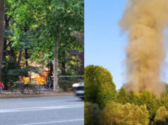 Ancora fumo su Torino, incendio in un edificio nel parco Michelotti