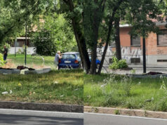 Mirafiori Sud, ‘accampamento’ sotto gli alberi in Via Vigliani