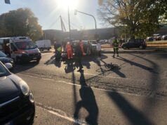 Strada Altessano, investito ragazzo in bicicletta – FOTO