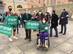 Sport sul piede di guerra, manifestazione in Piazza Castello