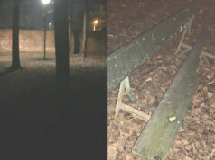 Via Piras, area cani senza illuminazione area cani via piras