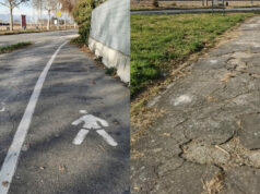 Anche la ciclabile in via delle Primule è un pericolo ciclabile via delle primule torino