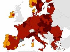 Per l’UE il Piemonte è zona rosso scuro per contagi piemonte rosso scuro europa