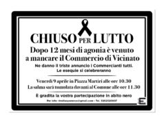 9 Aprile a Rivoli: la protesta dei negozi ‘chiuso per lutto’ chiuso per lutto rivoli protesta