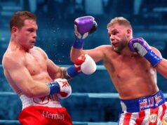 Trionfa per KO tecnico Canelo Alvarez contro Billy Joe Saunders Canelo Alvarez contro Billy Joe Saunders