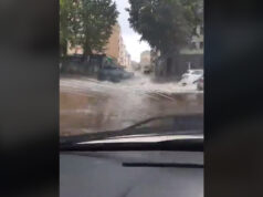 Maltempo, Corso Traiano diventa un fiume corso traiano allagato