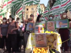 Maestre d’asilo servono limonate davanti al comune: “spremute come noi” maestre asilo protesta torino limoni limonata