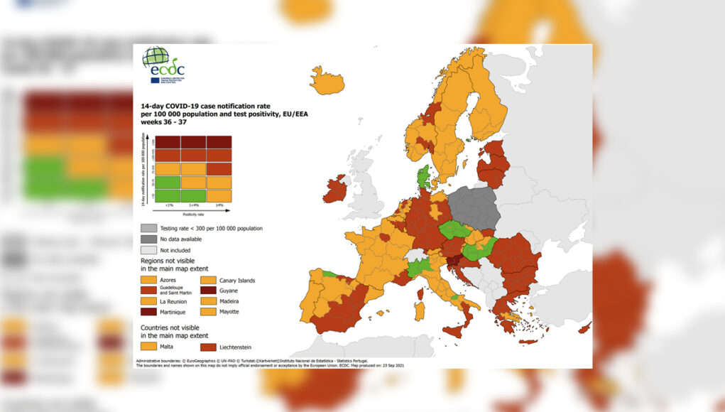 mappa europa covid