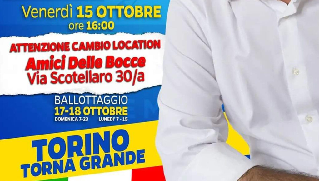 Salvini Torino 15 ottobre