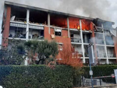 Pinerolo, incendio e crollo palazzina incendio pinerolo