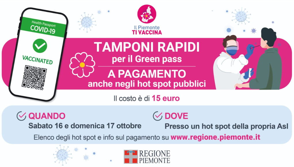 tamponi rapidi green pass piemonte