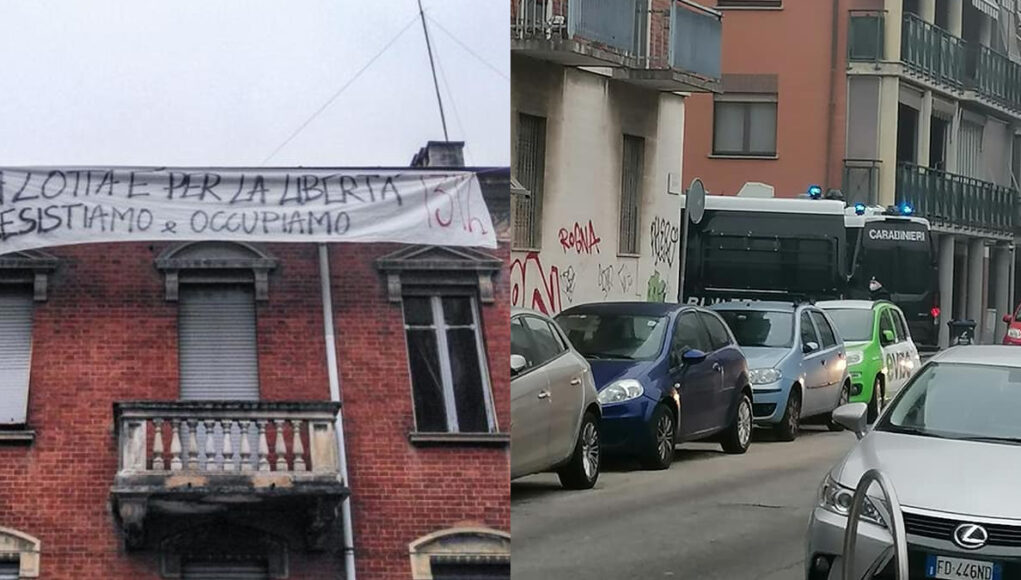 sgombero anarchici via bersezio barriera torino