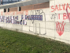 Scritte contro i vaccini sui muri tra il Regina Margherita e il Sant’Anna scritte no vax regina margherita