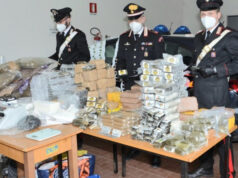 Volvera, scrigno con 200 kg droga (valore 3 milioni) nel finto muro volvera droga