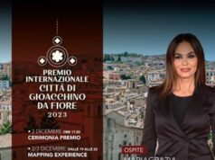 Cucinotta madrina della seconda edizione del Premio internazionale Città di Gioacchino da Fiore