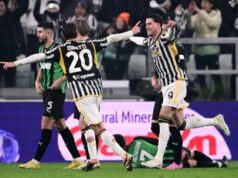 Juve-Sassuolo 3-0, doppietta di Vlahovic e gol di Chiesa: Allegri insegue l’Inter