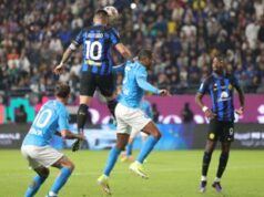 Supercoppa italiana all’Inter: gol di Lautaro, Napoli in dieci si arrende al 91′