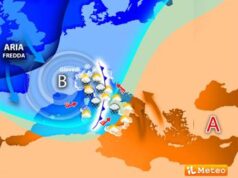 Ciclone polare porta freddo, neve e pioggia: previsioni meteo fino a domenica