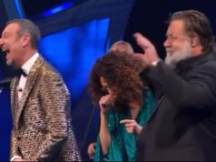 Sanremo 2024, Russell Crowe show: l’anti-Travolta si prende l’Ariston