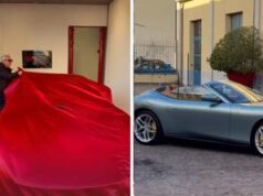Fedez e la nuova Ferrari Roma: “La prima in Italia”