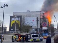 Danimarca, violento incendio alla Borsa di Copenaghen: crollata la guglia – Video