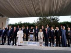 G7, leader adottano dichiarazione finale. Meloni: “Italia ha stupito”