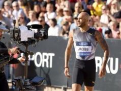 Jacobs vola a Turku: vince 100 metri e scende sotto i 10 secondi