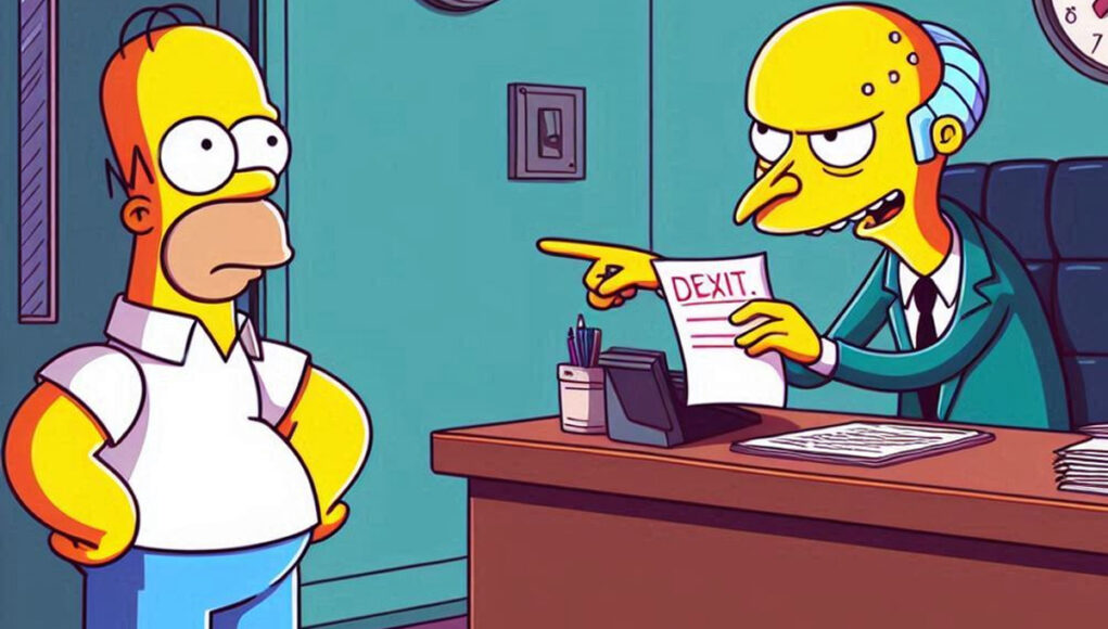 homer simpson licenziato lavoro