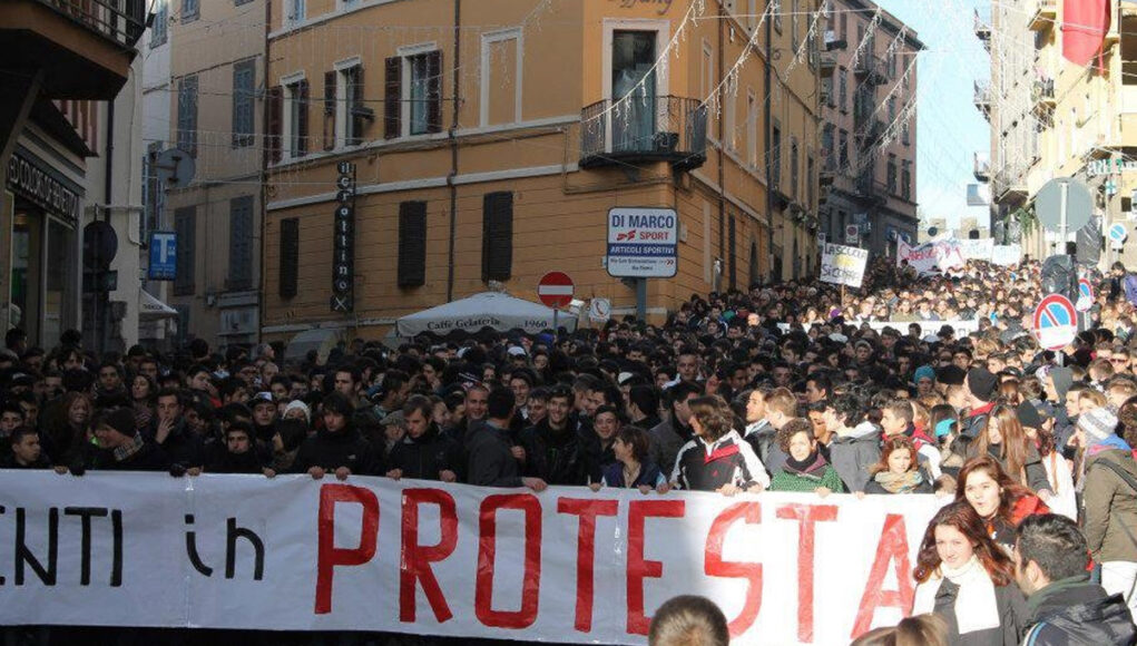 studenti identitari manifestazione