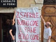 Ascoli Piceno, fornaia antifascista: “Striscioni contro di me, ma non ho paura”