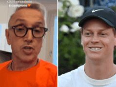 Barbieri, outfit e cena a tema per tifare Sinner: “Chi è arancione è campione”
