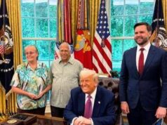 Louis Prevost, il fratello di Papa Leone XIV, nello Studio ovale da Trump