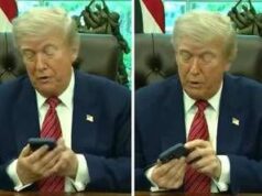 Trump e il telefono che disturba. Sorpresa, è il suo – Video