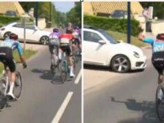 Paura al Giro del Delfinato, auto rischia di investire i ciclisti – Video