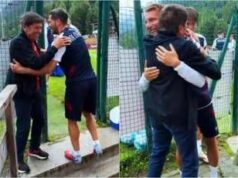 Canta con Orsolini, abbraccia Immobile: lo show di Gianni Morandi con il Bologna