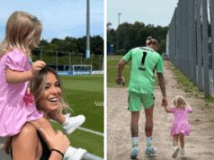 Diletta Leotta con la figlia Aria, visita speciale a papĂ Karius: “La felicitĂ ”
