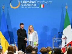 Meloni: “Ricostruzione Ucraina come Italia del boom”. Poi l’appello ai Volenterosi