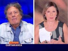 Iacchetti torna a E’ sempre Cartabianca dopo la lite: “Non sono un violento”
