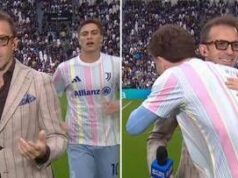 Juve-Atalanta, Del Piero-Yildiz e l’abbraccio prima del match