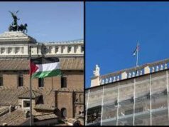 Roma, bandiera palestinese sul Campidoglio. La rabbia della Comunità Ebraica: “Scelta divisiva”